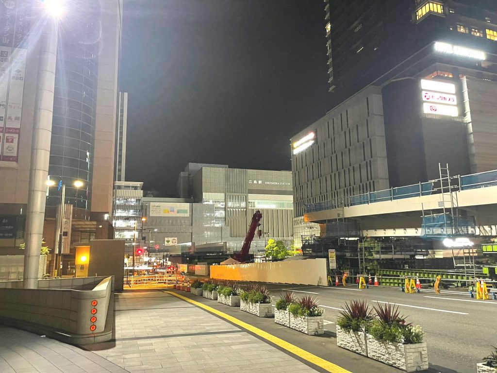 広島電鉄路面電車の広島駅南口ルートの再整備！2024年7月6日の状況はこんな感じ。広島B級観光地